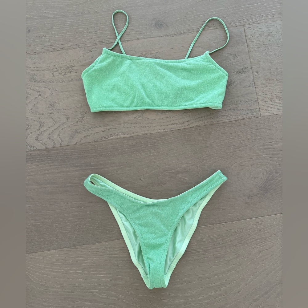 Triangl swimwear - green sparkle bikini